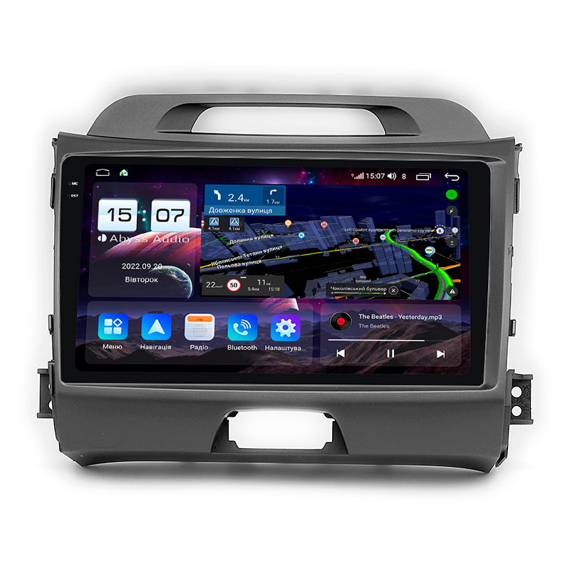 Android head unit Abyss Audio QXR-9192 for KIA SPORTAGE 2010-2016