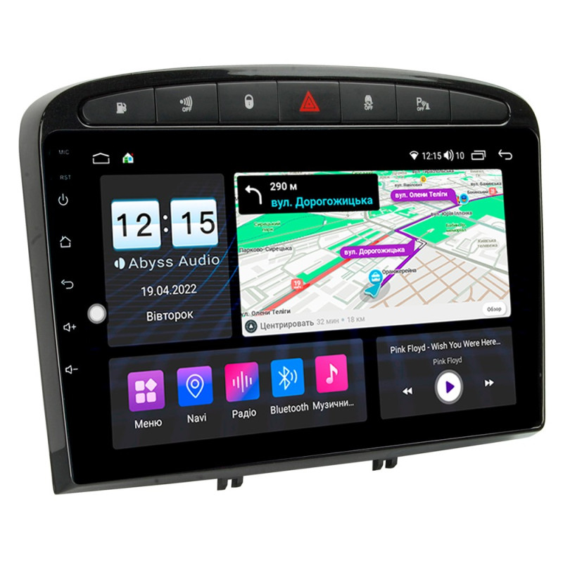 Android head unit Abyss Audio MS-9236 for Peugeot 408 2011-2017