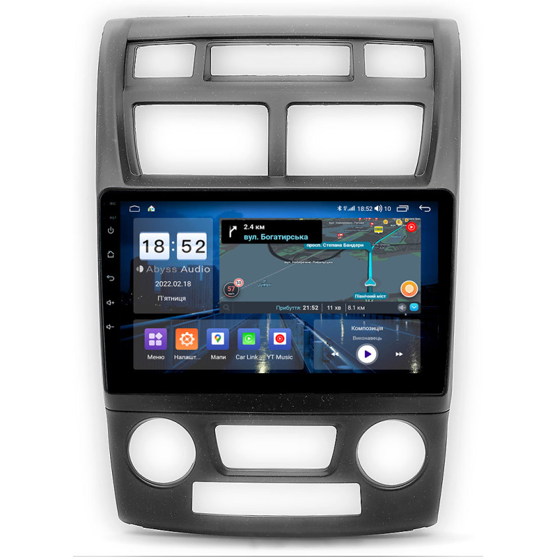 Android head unit Abyss Audio QS-9196 for KIA Sportage（Climate Control） 2004-2010