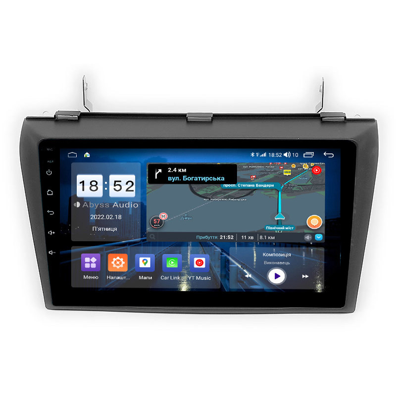 Android head unit Abyss Audio QS-9225 for Mazda 3 2004-2009