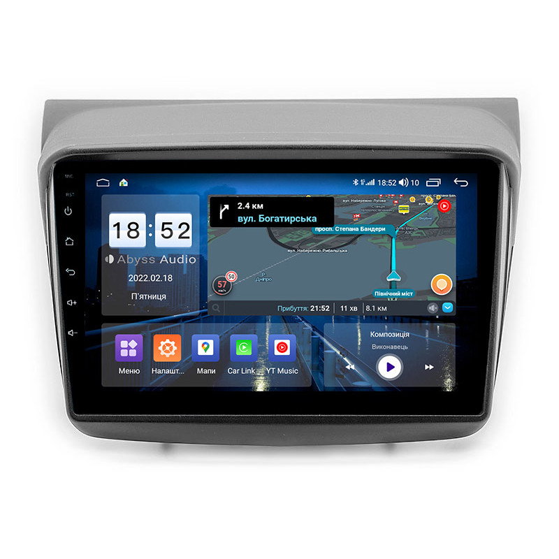Android head unit Abyss Audio QS-9249 for Mitsubishi L200 (low)