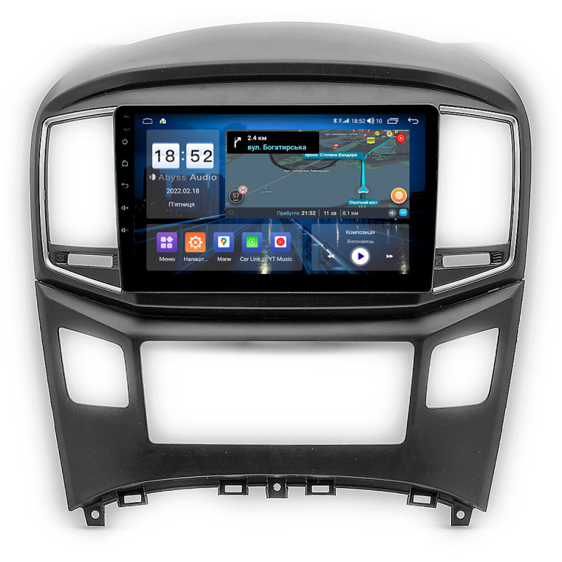 Android head unit Abyss Audio QS-9222 for Hyundai H1 2016+