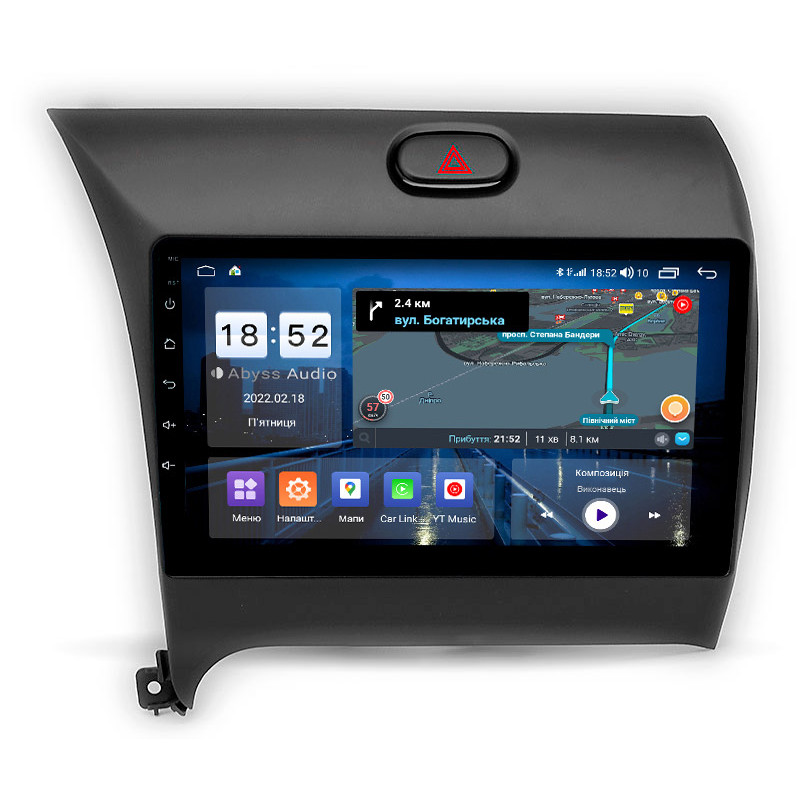 Android head unit Abyss Audio QS-9183 for KIA Cerato 2012-2015