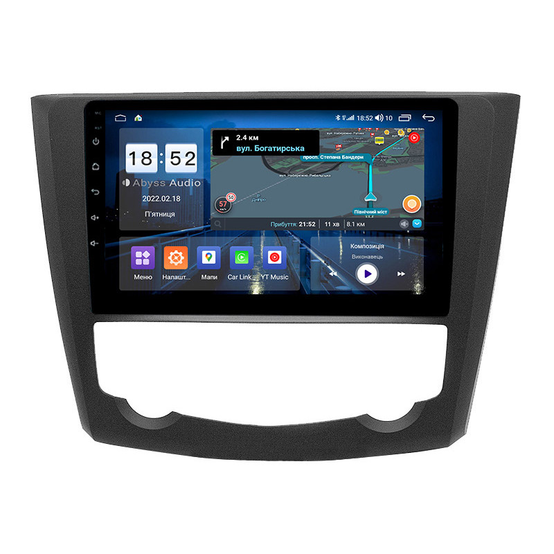 Android head unit Abyss Audio QS-9262 for Renault Kadjar 2015+