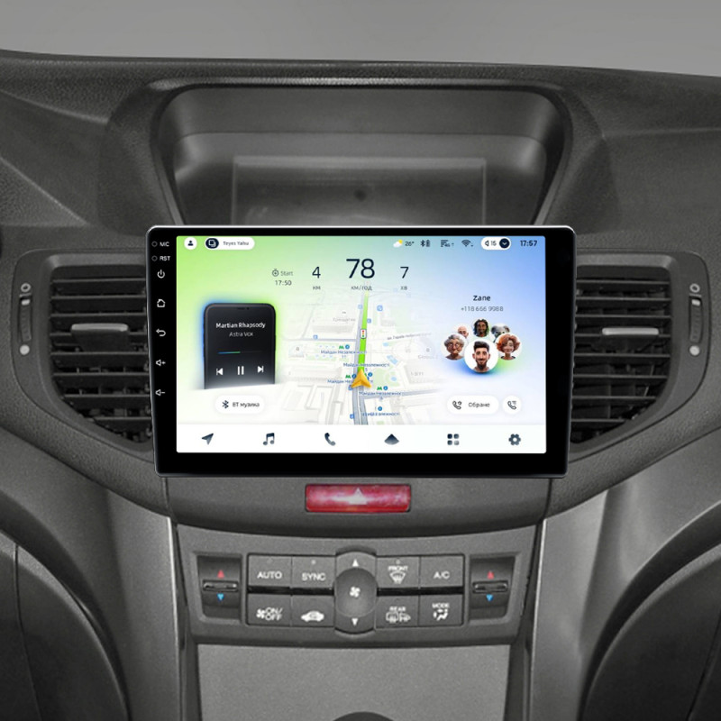 Android head unit Teyes CC4L 6+64 Gb Honda Accord 8 2008-2012 9"