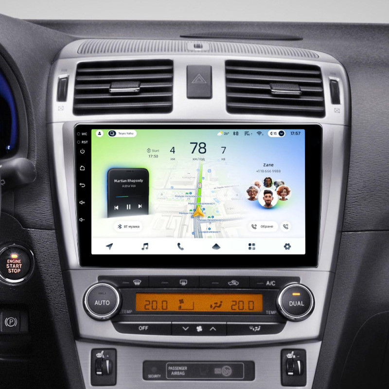 Android head unit Teyes CC4L 6+64 Gb Toyota Avensis 3 2008-2015 (F1) 9"