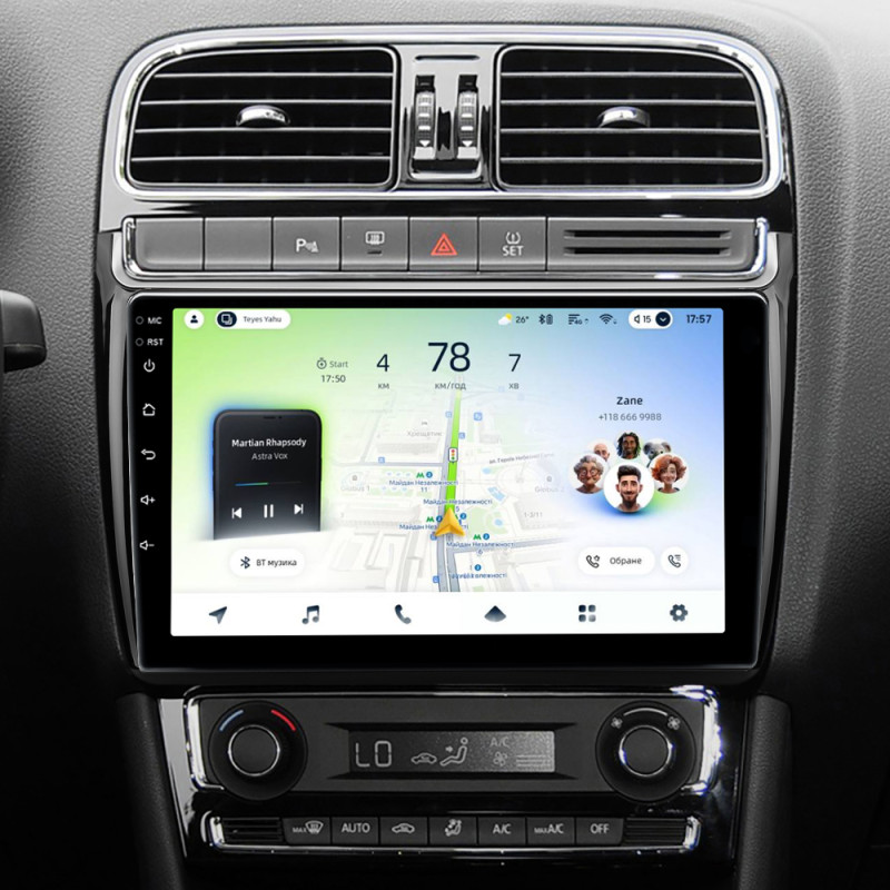 Android head unit Teyes CC4L 4+64 Gb Volkswagen POLO 5 (F1) 2008-2020 9"