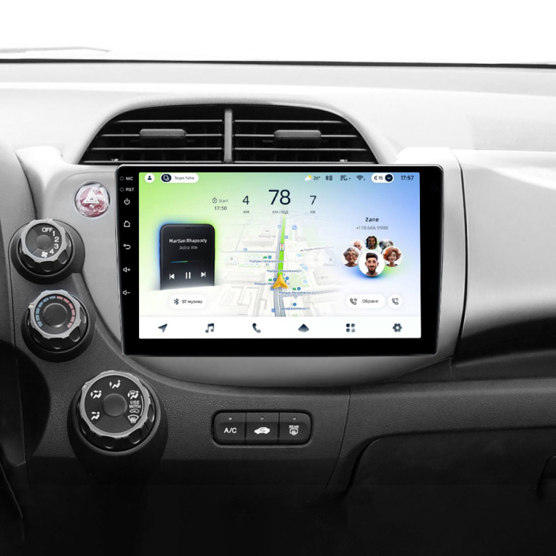 Android head unit Teyes CC4L 4+64 Gb Honda Jazz 2 GG Fit 2 GE 2007 - 2014 10"