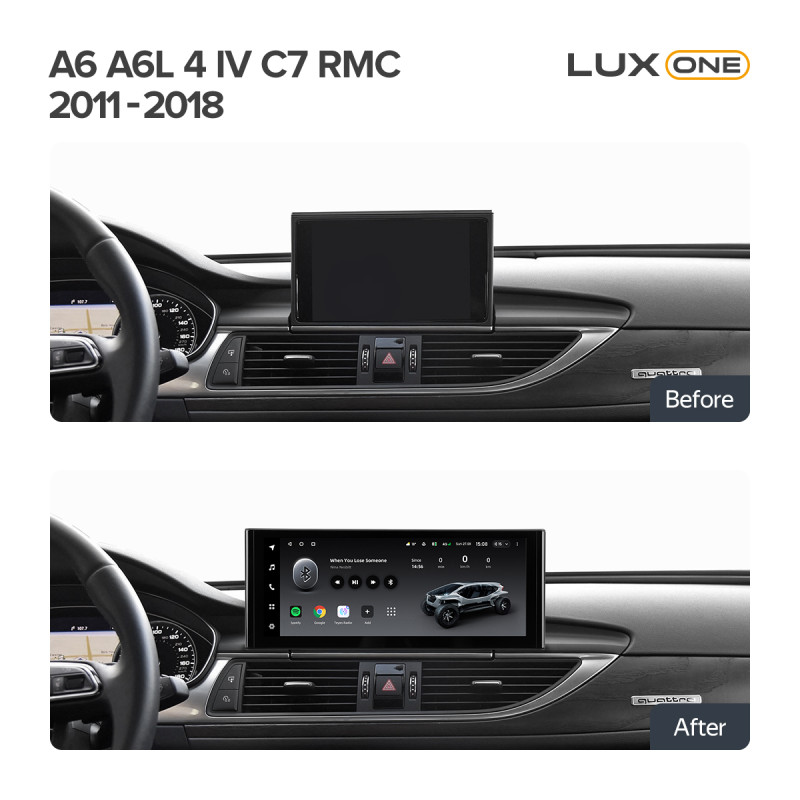 Android head unit Teyes LUX ONE 6+128 Gb Audi A6 A6L C7 (RMC) 2011-2018 12.3"