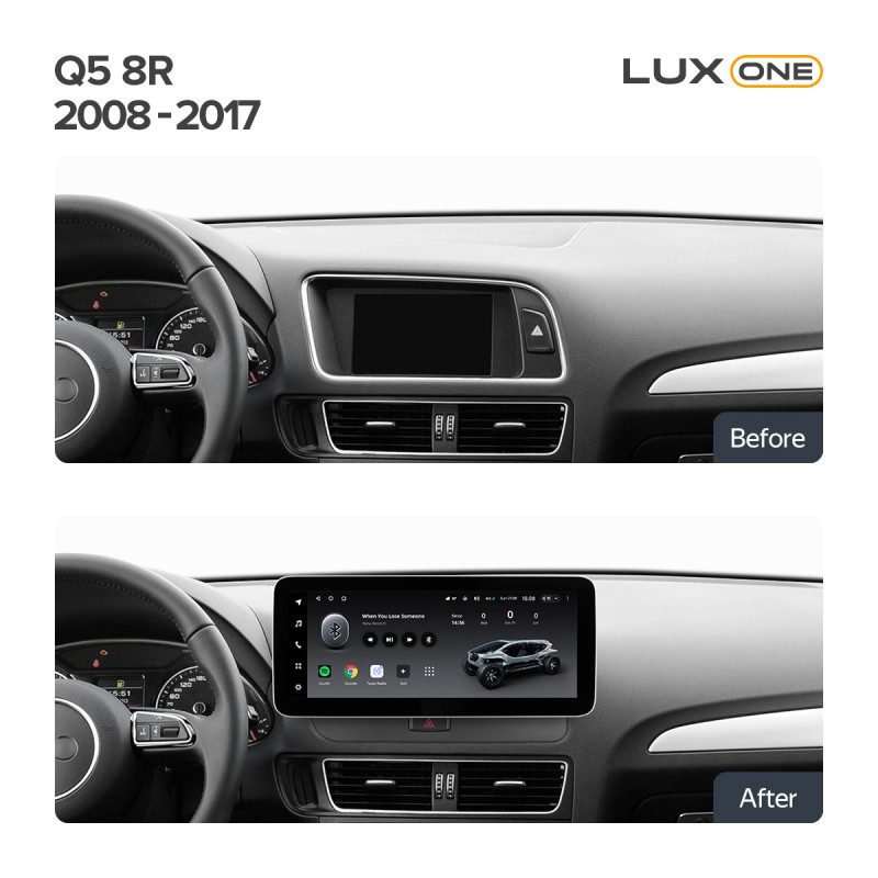 Štátní magnetofon Teyes LUX ONE 6+128 GB pro Audi Q5 (8R, B) 2008–2017, 12,3
