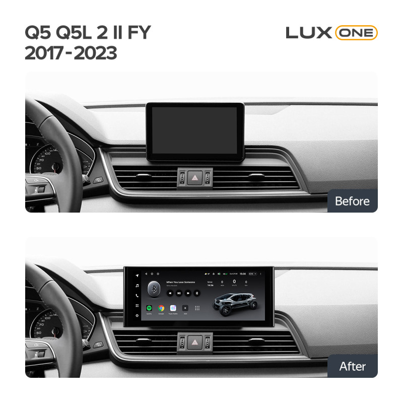 Android head unit Teyes LUX ONE 6+128 Gb Audi Q5 Q5L FY 2017-2023 12.3"