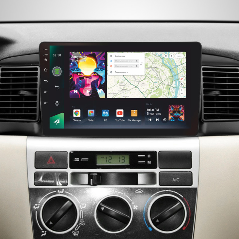 Android head unit SIGMA PRO 9464 ANDROID 12 4+64 Gb 4G DSP BYD F3 1 2005-2013 9"