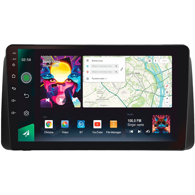 Android head unit SIGMA PRO 9464 ANDROID 12 4+64 Gb 4G DSP Chrysler Grand Voyager 5 2011-2015 9" (L1)