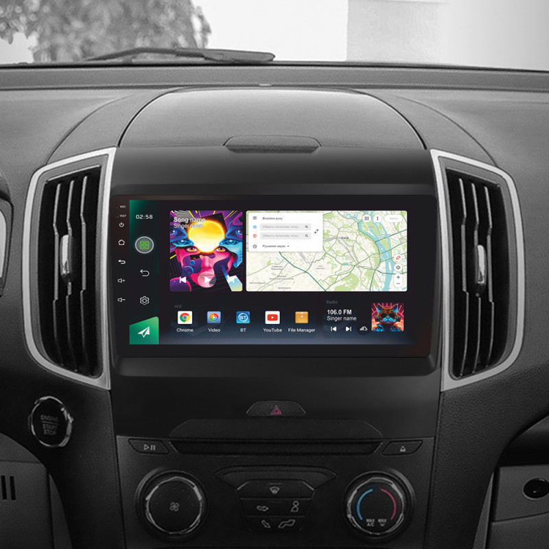 Android head unit SIGMA PRO 9464 ANDROID 12 4+64 Gb 4G DSP Ford Edge 2 2015-2018 (F1) 9" (L2)