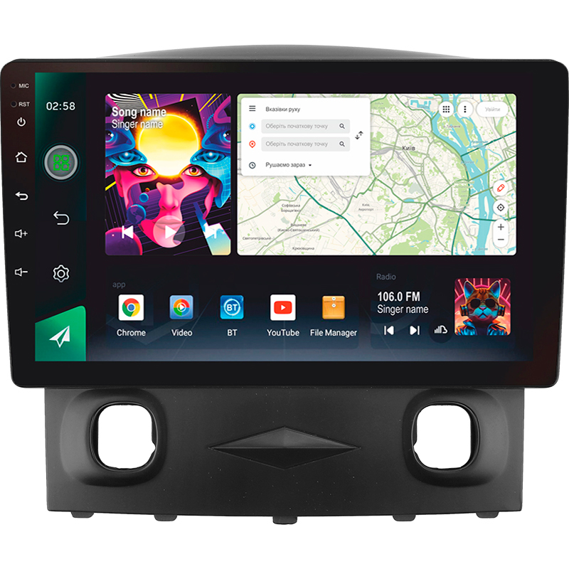Android head unit SIGMA PRO 9464 ANDROID 12 4+64 Gb 4G DSP Ford Escape 1 2007-2012 9" (L1)