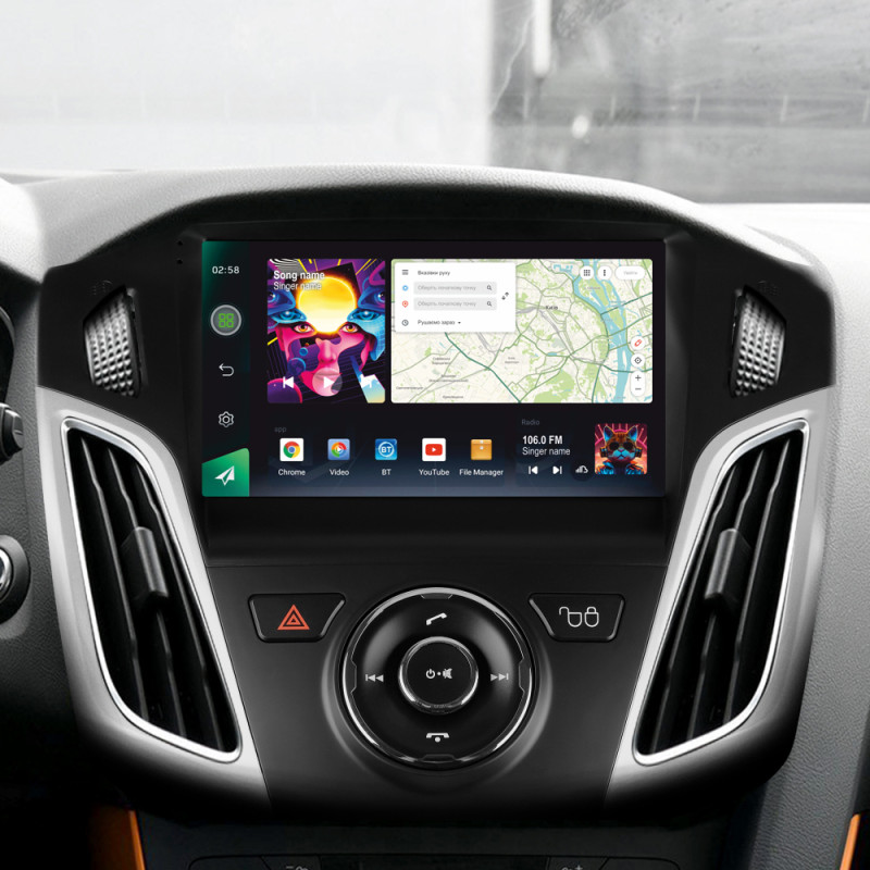 Android head unit SIGMA PRO 9464 ANDROID 12 4+64 Gb 4G DSP Ford Focus 3 Mk 3 2011-2019 9" (L1)