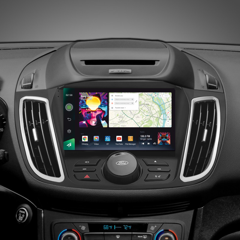 Android head unit SIGMA PRO 9464 ANDROID 12 4+64 Gb 4G DSP Ford Kuga 2 Escape 3 2012 - 2019 (B) 9" (buttons) (L2)