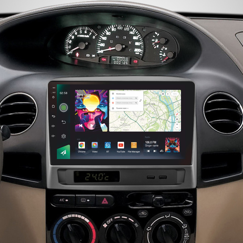 Android head unit SIGMA PRO 9464 ANDROID 12 4+64 Gb 4G DSP Geely MK 1 2006-2013 9"