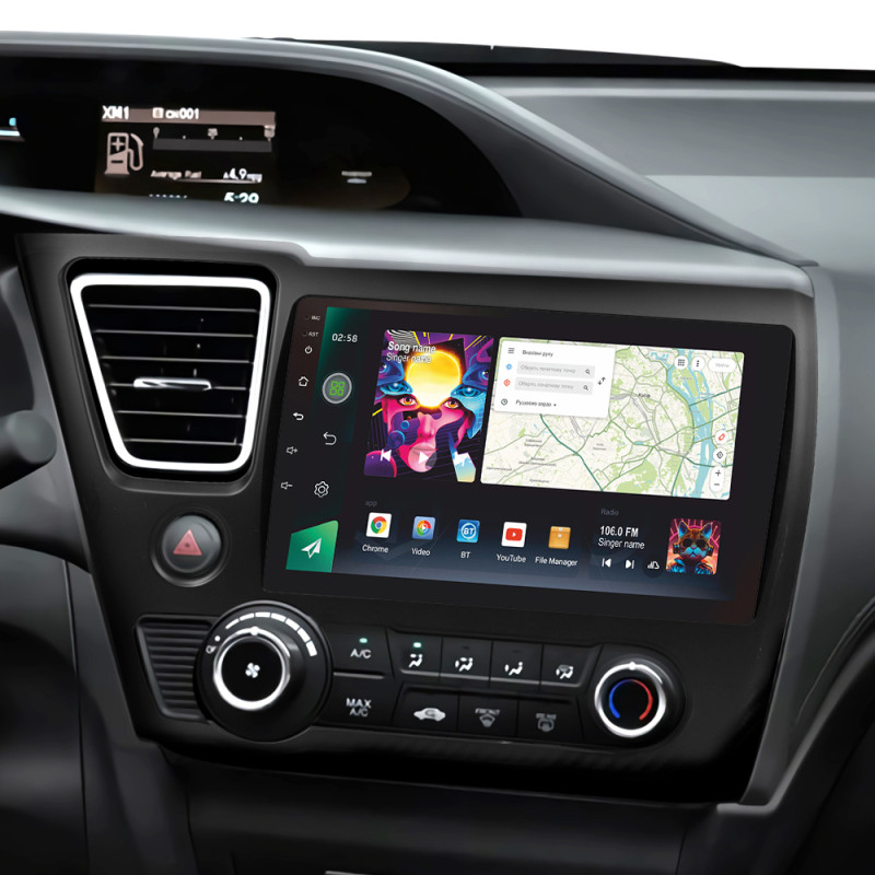Android head unit SIGMA PRO 9464 ANDROID 12 4+64 Gb 4G DSP Honda Civic 9 Middle East 2013-2016 9" (L1)