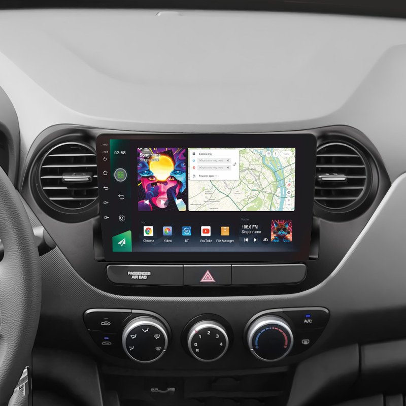 Android head unit SIGMA PRO 9464 ANDROID 12 4+64 Gb 4G DSP Hyundai i10 2013-2016 9" (L1)