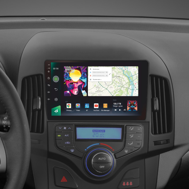 Android head unit SIGMA PRO 9464 ANDROID 12 4+64 Gb 4G DSP Hyundai i30 1 FD 2007-2012 (F2) 9"