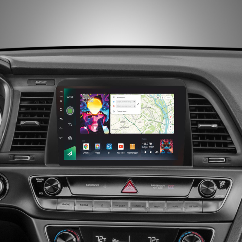 Android head unit SIGMA PRO 9464 ANDROID 12 4+64 Gb 4G DSP Hyundai Sonata 7 LF 2017-2019 9"