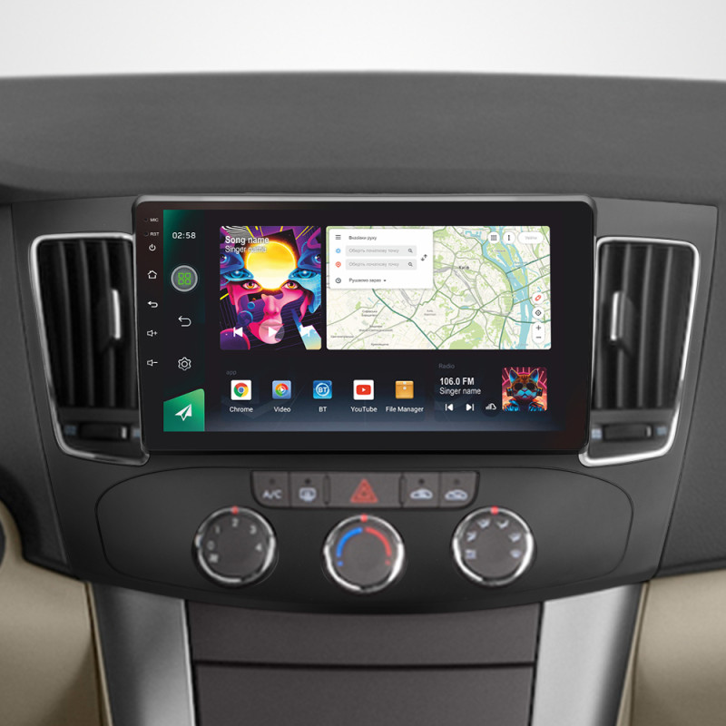Android head unit SIGMA PRO 9464 ANDROID 12 4+64 Gb 4G DSP Hyundai Sonata NF 2008-2010 (F1) 9"
