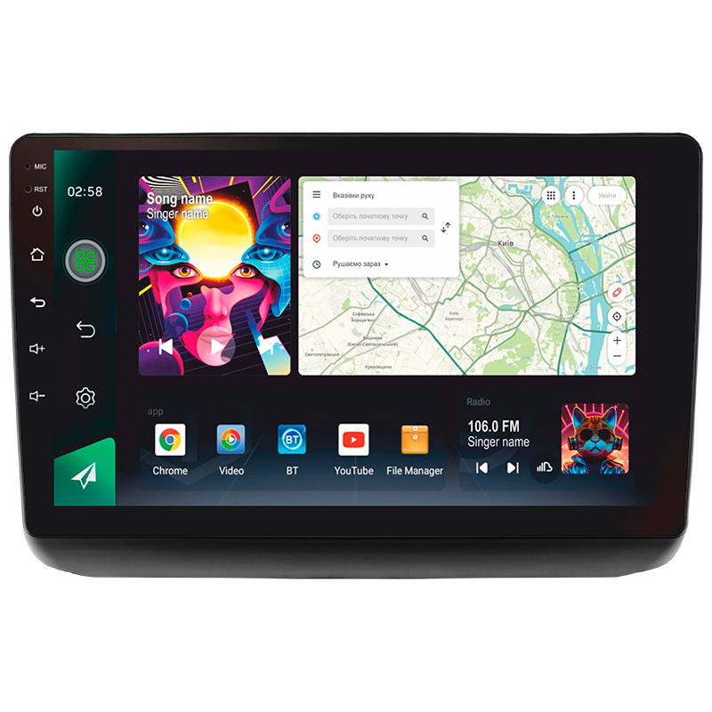 Android head unit SIGMA PRO 9464 ANDROID 12 4+64 Gb 4G DSP Jeep Grand Cherokee WK2 2013-2020 (F1) 9" (L1)