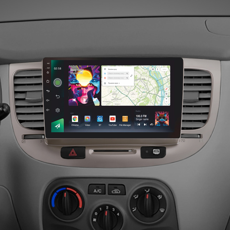 Android head unit SIGMA PRO 9464 ANDROID 12 4+64 Gb 4G DSP Kia RIO 2 2005-2011 9"