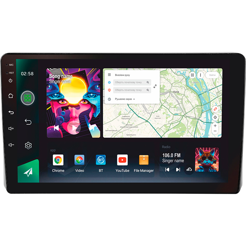 Android head unit SIGMA PRO 9464 ANDROID 12 4+64 Gb 4G DSP Mitsubishi L200 5 2018-2020 (F1) 9"