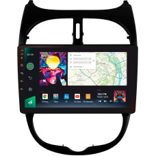 Android head unit SIGMA PRO 9464 ANDROID 12 4+64 Gb 4G DSP Peugeot 206 1998-2012 9" (L1)