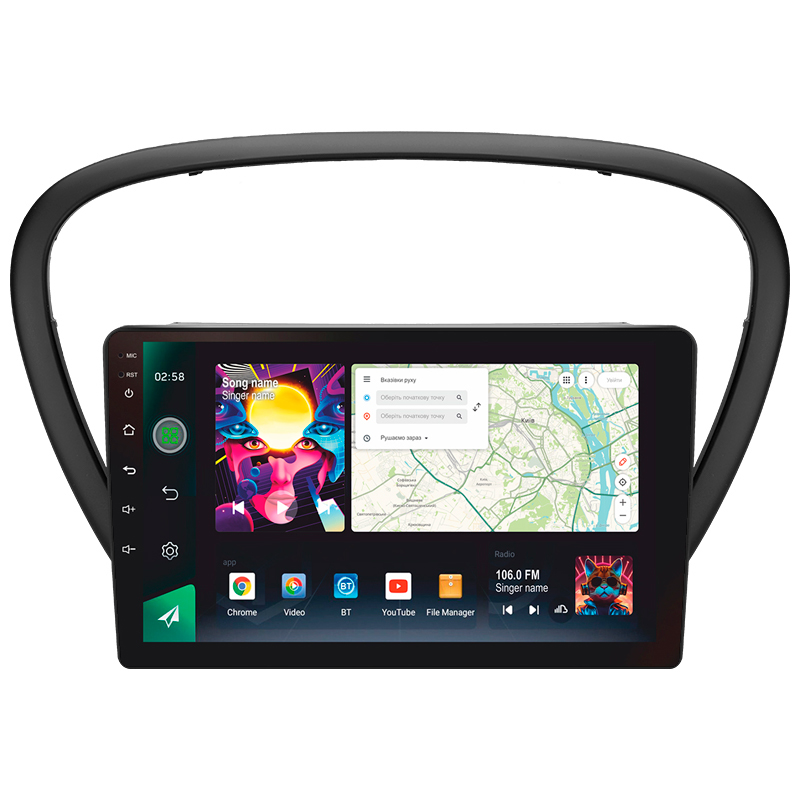 Android head unit SIGMA PRO 9464 ANDROID 12 4+64 Gb 4G DSP Peugeot 607 2004-2010 9" (L1)