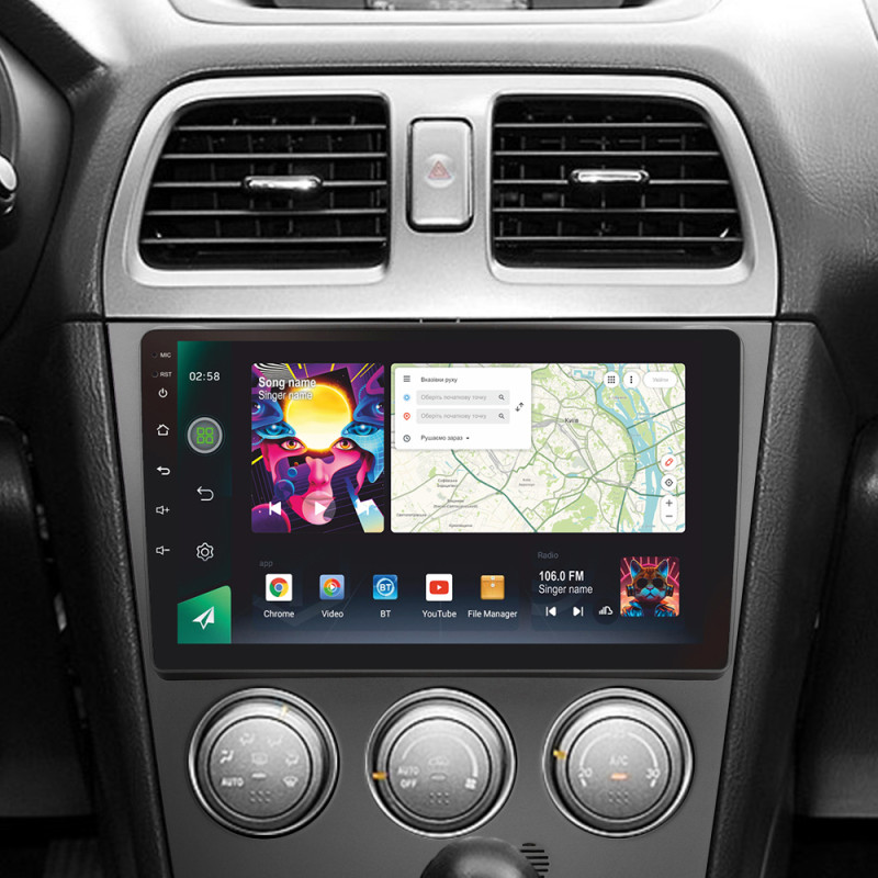 Android head unit SIGMA PRO 9464 ANDROID 12 4+64 Gb 4G DSP Subaru Impreza GD GG 2002-2007 9"