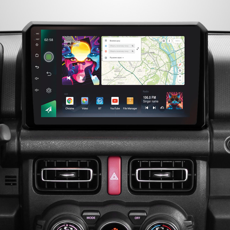 Android head unit SIGMA PRO 9464 ANDROID 12 4+64 Gb 4G DSP Suzuki Jimny JB64 2018-2020 9"