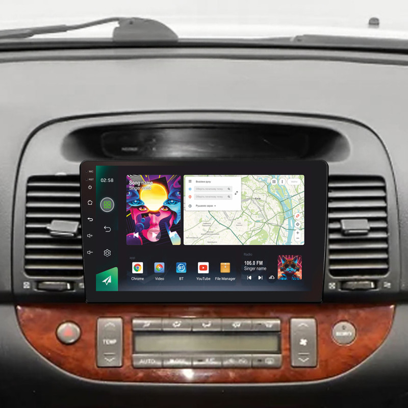 Android head unit SIGMA PRO 9464 ANDROID 12 4+64 Gb 4G DSP Toyota Camry 5 XV 30 2001-2006-A 9"