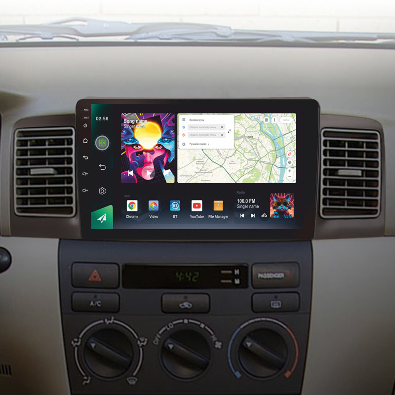 Android head unit SIGMA PRO 9464 ANDROID 12 4+64 Gb 4G DSP Toyota Corolla E130 E120 2000-2004 9"