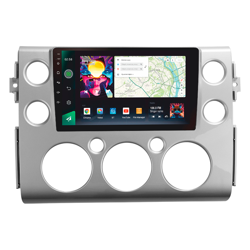 Android head unit SIGMA PRO 9464 ANDROID 12 4+64 Gb 4G DSP Toyota FJ Cruiser J15 2006-2020 (F1) 9"