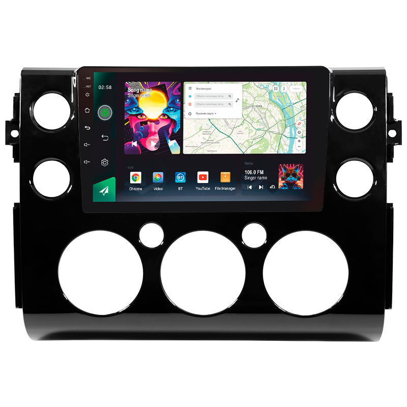 Android head unit SIGMA PRO 9464 ANDROID 12 4+64 Gb 4G DSP Toyota FJ Cruiser J15 2006-2020 (F2) 9"