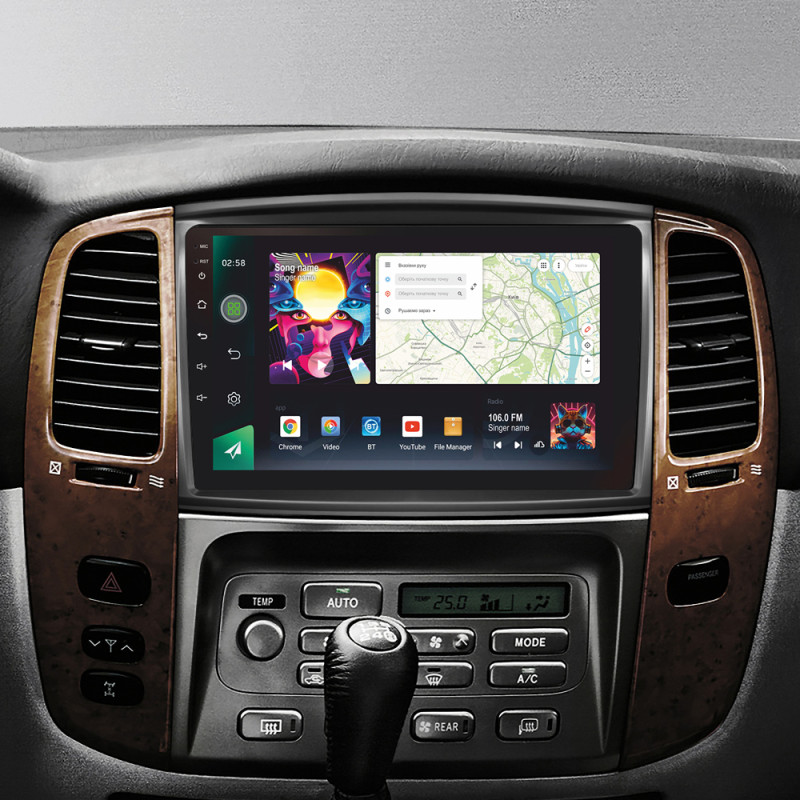 Android head unit SIGMA PRO 9464 ANDROID 12 4+64 Gb 4G DSP Toyota Land Cruiser LC 100-A 2002-2007 (A) 9"