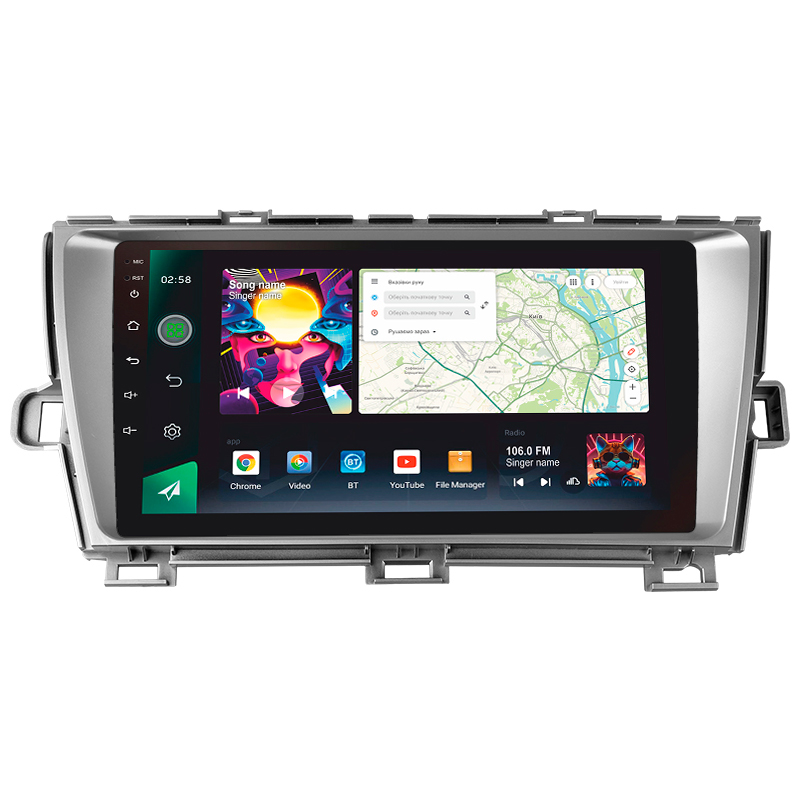 Android head unit SIGMA PRO 9464 ANDROID 12 4+64 Gb 4G DSP Toyota Prius XW30 2009-2015 9"