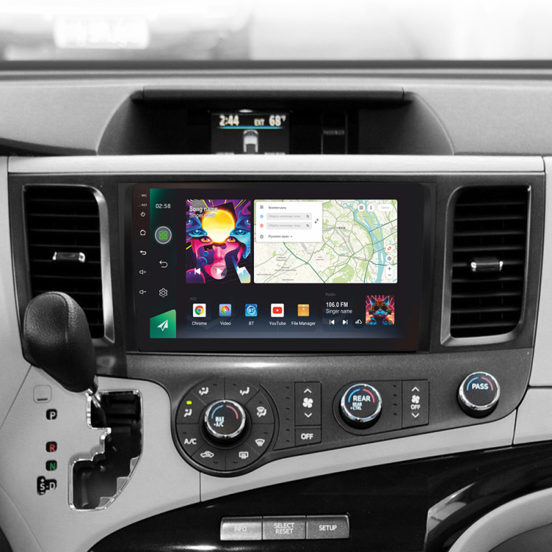 Android head unit SIGMA PRO 9464 ANDROID 12 4+64 Gb 4G DSP Toyota Sienna 3 XL30 2010 - 2014 9"