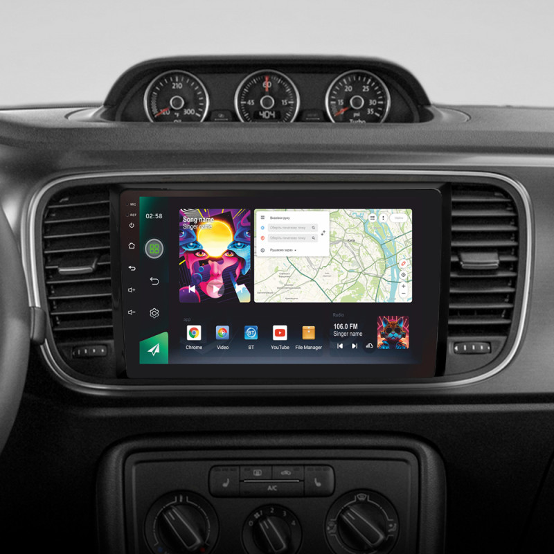 Android head unit SIGMA PRO 9464 ANDROID 12 4+64 Gb 4G DSP Volkswagen Beetle A5 2011-2019 9"