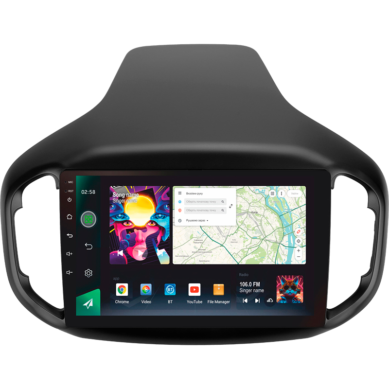 Android head unit SIGMA PRO 10464 ANDROID 12 4+64 Gb 4G DSP Chery Tiggo 7 1 2016-2020 (F2) 10"