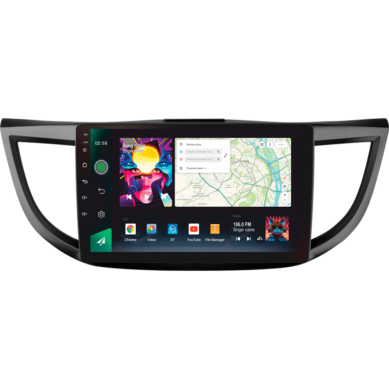 Android head unit SIGMA PRO 10464 ANDROID 12 4+64 Gb 4G DSP Honda CR-V CR-V 4 RM RE 2011-2018 (C) 10"