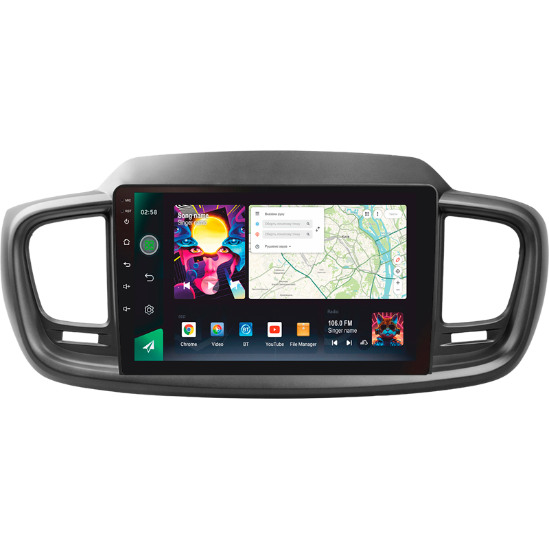 Android head unit SIGMA PRO 10464 ANDROID 12 4+64 Gb 4G DSP Kia Sorento 3 2014-2017 (A) 10"
