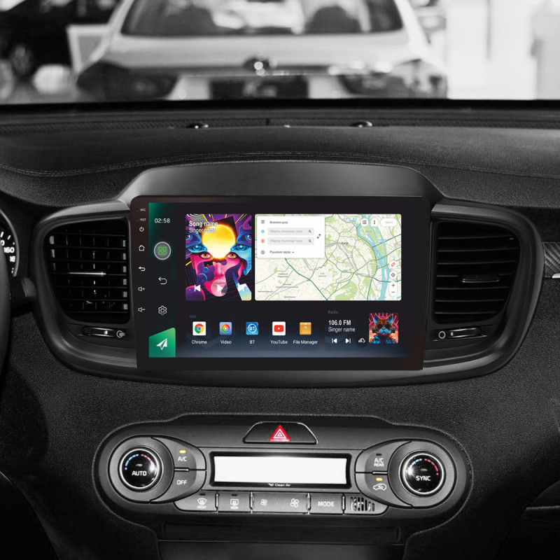 Android head unit SIGMA PRO 10464 ANDROID 12 4+64 Gb 4G DSP Kia Sorento 3 2014-2017 (A) 10"