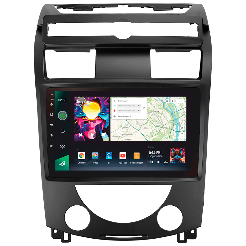 Android head unit SIGMA PRO 10464 ANDROID 12 4+64 Gb 4G DSP SsangYong Rexton Y250 II 2 2006 - 2012 10" (L1)