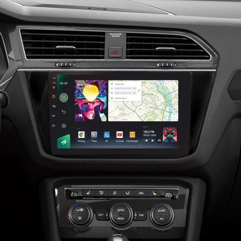 Android head unit SIGMA PRO 10464 ANDROID 12 4+64 Gb 4G DSP Volkswagen Tiguan 2 Mk 2016-2022 (A) 10"