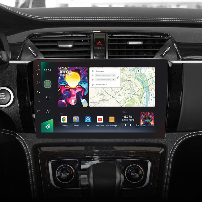 Android head unit SIGMA PRO 10464 ANDROID 12 4+64 Gb 4G DSP Zotye T600 2014-2019 10"