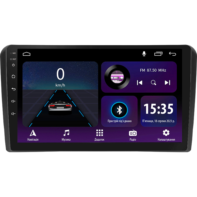 Android head unit SIGMA E9232 ANDROID 10 2+32 Gb Audi A3 2 8P 2003-2013 S3 2 2006-2012 RS3 1 2011-2012 9"